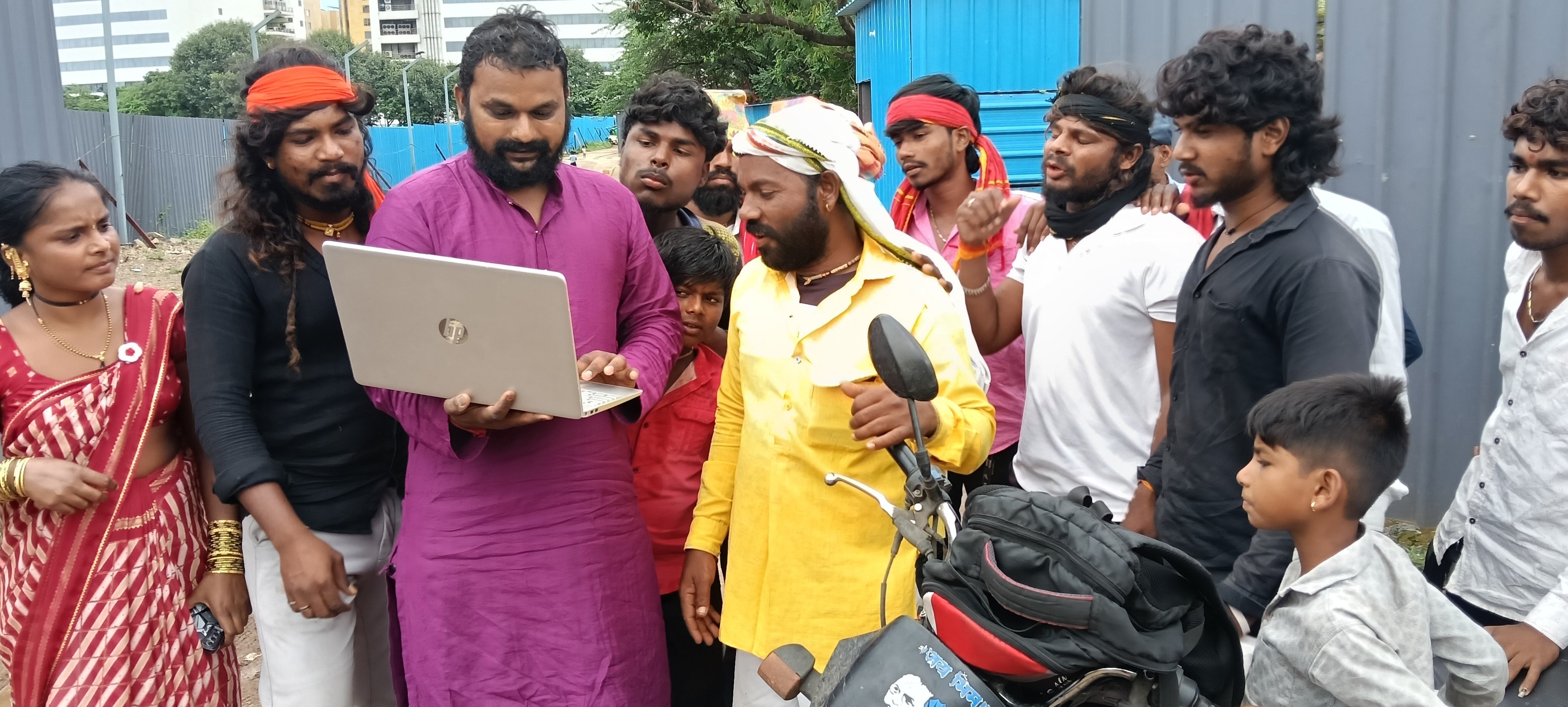 NGO team in community