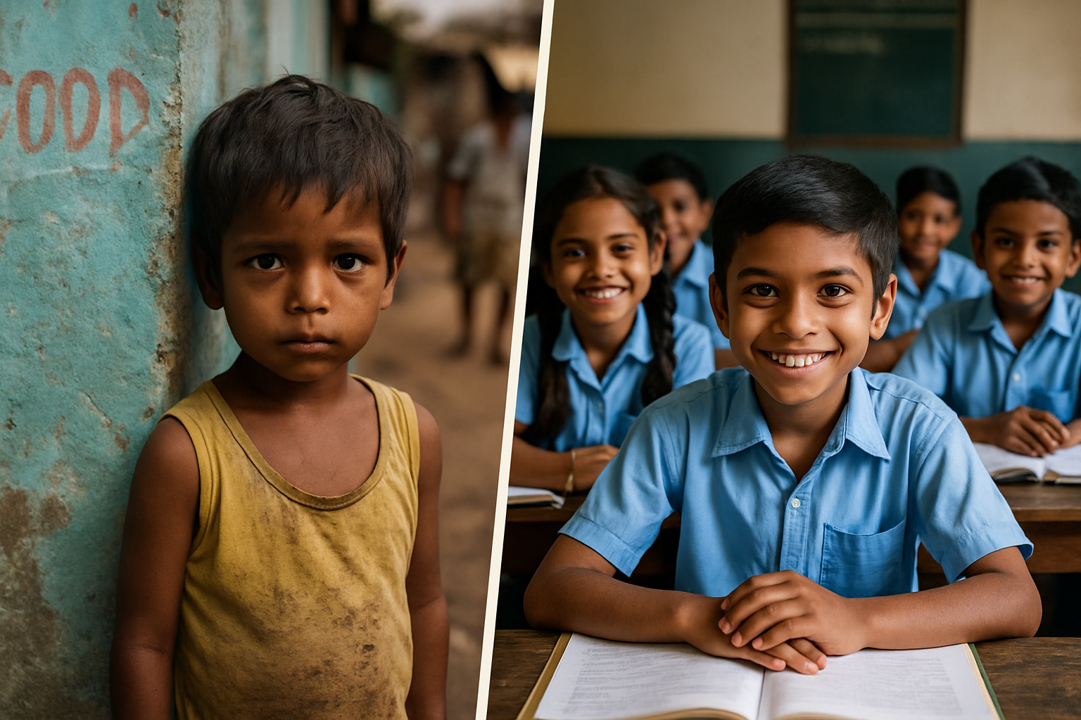 Before and after education impact